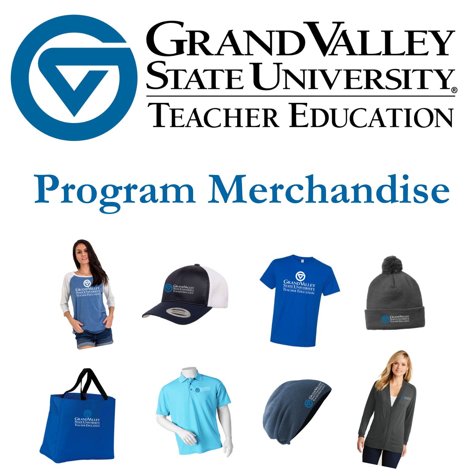 Teacher Education Program logo merchandise, with a variety of items in Adult and Ladies apparel and accessories.